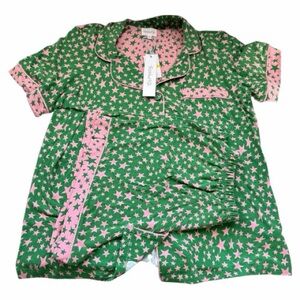 Bed Head PJs Green and Pink  Pajamas-size M. NWT